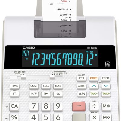 Casio® HR-300RC Desktop 2-Color Printing Calculator