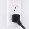 Cordinate 4-Outlet 16-Gauge USB Extension Cord With Surge Protection, 10', Black/White - Image 6